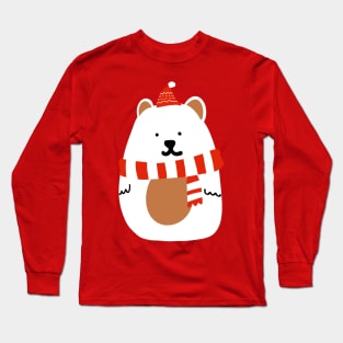 polar bear Christmas concept  for celebrity  time digital paint. Long Sleeve T-Shirt